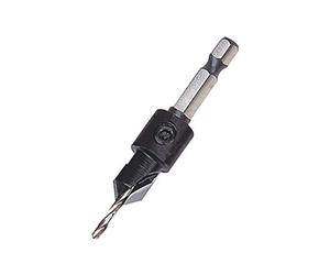 Trend Snappy Fraise à chanfreiner TCT 9,5 mm avec foret pilote réglable 3,25 mm, pointe en carbure de tungstène, idéal pour contreplaqué, MDF et aggloméré, SNAP/CS/10TC