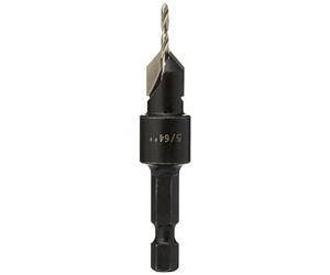 Trend Snappy TC Fraise à chanfreiner 9,5 mm HSS 2 mm, libération rapide | Réalise des avant-trous propres dans le bois tendre et dur, avec foret HSS 2 mm, système à libération rapide SNAP/CS/4TC