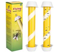 Trendecor 2 pièces Piège à Mouches des Fruits Grands pièges à Mouches pour l'intérieur et l'extérieu, Modèle Suspendu Attrape Moucherons Cuisine pour Maison Jardin [Remède Naturel et sans Insecticide]