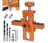 Trendecor Kit de positionnement de porte d'armoire - Gabarit de perçage réglable avec 3 forets et aide au perçage pour des trous précis et un montage rapide sur toutes sortes de portes d'armoire