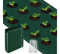 Trendecor Toiles de Paillage 1 m x 5m avec 10 pcs de Piquets Contre Les Mauvais Herbes,Tissu Anti-Mauvaises Herbes Respirant Bâche de Sol pour terrasse, Jardin, Paysage