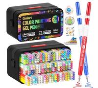 TrendGate 216 Stylo Gel Acrylique, 144 Feutre Acryliques + 72 Pailletés
