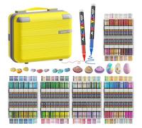 TrendGate 360 Couleurs Feutre Acrylique, Marqueur Peinture Acrylique Pinceau Pour Papier, Verre, Galet, Métal, Plastique, Bois, Oeuf, Céramique, Textile