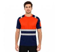 Trending babz High Visibility Short Sleeves Quick Dry T Shirts Reflective Tape Safety Hi Vis Round Crew Neck Security Work Breathable Workwear Top Tee