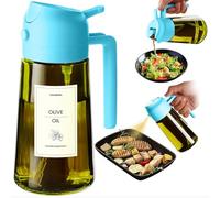 TrendPlain Spray Huile Cuisine 470ml - Vaporisateur Huile Air Fryer 2-en-1 pour Cuisson, Salades, Vinaigre et Accessoire Cuisine (1 pièce, Bleu Ciel-1)