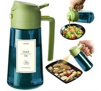 TrendPlain Spray Huile Cuisine 470ml - Vaporisateur Huile Air Fryer 2-en-1 pour Cuisson, Salades, Vinaigre et Accessoire Cuisine (1 pièce, Verte)