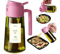 TrendPlain Spray Huile Cuisine 470ml - Vaporisateur Huile Air Fryer 2-en-1 pour Cuisson, Salades, Vinaigre et Accessoire Cuisine (1 pièce, Bubblegum-1)