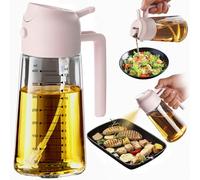 TrendPlain Spray Huile Cuisine 470ml - Vaporisateur Huile Air Fryer 2-en-1 pour Cuisson, Salades, Vinaigre et Accessoire Cuisine (1 pièce, Pêche)