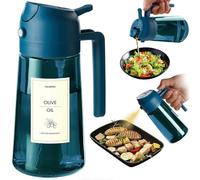 TrendPlain Spray Huile Cuisine 470ml - Vaporisateur Huile Air Fryer 2-en-1 pour Cuisson, Salades, Vinaigre et Accessoire Cuisine (1 pièce, Bleu Marine-2)