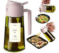 TrendPlain Spray Huile Cuisine 470ml - Vaporisateur Huile Air Fryer 2-en-1 pour Cuisson, Salades, Vinaigre et Accessoire Cuisine (1 pièce, Pêche-1)