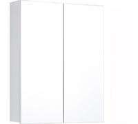trendteam Armoire de toilette Line/Skin Blanc Mélamine/Verre miroir 60 x 67 x 18 cm