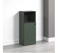 Trendteam PURE BLISS - Meuble de rangement bas pour salle de bain, décor vert sauge et noir, dimensions 40 x 95 x 31 cm