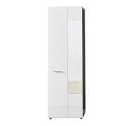 trendteam smart living - Armoire - Armoire - Ligne - Taille d'assemblage (LxHxP) 60 x 191 x 36 cm - Couleur Sardegna Argent fumé avec Blanc - 189812703