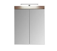 trendteam smart living Armoire Murale de Miroir de Salle de Bains avec Espace de Rangement, Matériau en Bois, Blanc Brillant, 60 x 77 x 97,5 cm