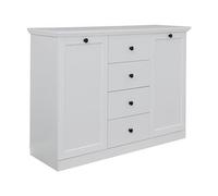 trendteam smart living Buffet de Salon avec Espace de Rangement, Blanc, Weiß Dekor, 119 x 88 x 136 cm