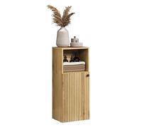 trendteam smart living - Commode - Salle de Bain - PureBliss - Dimensions de Montage (LxHxP) 40 x 95 x 31 cm - Couleur chêne Evoke avec rainures Noires - 233780242
