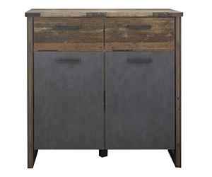 trendteam Smart Living Commode Smart Living pour Salon, 119 x 110 x 42 cm, Avant et Corps Oldwood, Descente Matera avec Beaucoup d'espace de Rangement