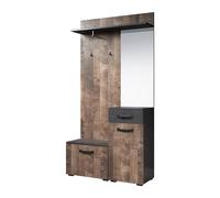 trendteam smart living - Ensemble d'armoire Compact - Armoire - Smile - Dimensions de l'assemblage (LxHxP) 104 x 190 x 32 cm - Couleur chêne Tabac avec matière - 210346048