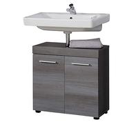 trendteam smart living Meuble sous-Vasque de Salle de Bain Runner, 58 x 57 x 31 cm, Aspect Argenté Cendré, avec Beaucoup d’Espace de Rangement