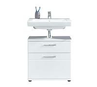 trendteam smart living - Meuble sous-Vasque - Salle de Bain - Support - Taille d'assemblage (LxHxP) 60 x 58 x 38 cm - Couleur Blanc Brillant - 195630101
