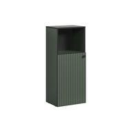 trendteam smart living - PureBliss - Armoire sur Pied - Vert - Aspect rainuré - 1 Compartiment Ouvert + 1 étagère Eon - (l x H x P) 40 x 95 x 31 cm - Armoire de Salle de Bain avec poignée en métal