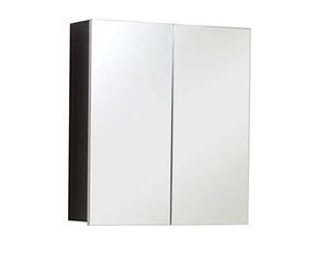 trendteam smart living Sardegna Armoire Murale de Miroir de Salle de Bains avec Espace de Rangement, Line, 60 x 67 x 18 cm, Blanc Brilliant/Argent fumee