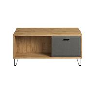 trendteam Smart Living - Table Basse Table de Salon - Salon - Blanshe - Dimensions de Construction (LxHxP) 110 x 50 x 68 cm - Couleur chêne de Navarre avec Feutre Gris foncé - 2122112C9