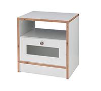 trendteam smart living - Table de Chevet Table de Chevet Table de Chevet - Salon - Taille de Montage (LxHxP) 45 x 47 x 35 cm - Couleur Blanc avec épicéa - 330001800