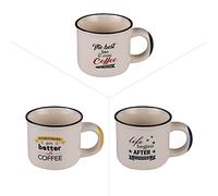 Trend'up - Tasses Zinc 11 cl (lot de 3)