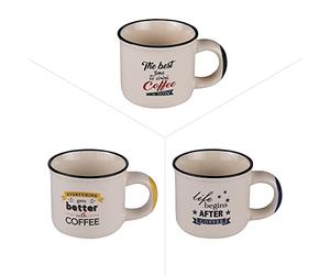 Trend'up - Tasses Zinc 11 cl (lot de 3)