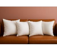 Trendy Home Lot de 4 Coussins décoratifs Non tissés de qualité supérieure pour la Maison et Le Bureau (Blanc, Taille Standard, 40,6 x 40,6 cm)