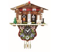 Trenkle Schweizerhaus Horloge de la Forêt Noire Multicolore 19 cm x 21 cm Support Mural mécanique
