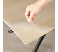 Trente Nappe Transparente 120x230cm - 3mm - Nappe rectangulaire Anti Tache avec Bords inclinés, Protection Table Lavable, Toile cirée au Metre, Nappe de Table Plastique pour l'intérieur et l'extérieur