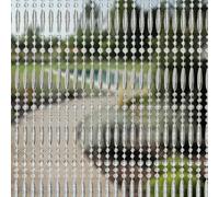 Trente Rideau à perles de différentes tailles et couleurs pour porte de balcon, moustiquaire à perles anti-insectes, transparent, 100 x 230 cm