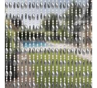 Trente Rideau à Perles Duo - Moustiquaire pour fenêtre - Différentes Tailles et Couleurs - pour Porte de Balcon - avec Perles Anti-Insectes - Blanc - 100 x 225 cm