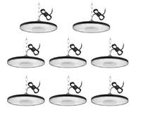 treoir UFO High Bay Lumière 200W, 20000LM Ultra-Mince Spot High Bay Lumière Blanc Froid 6500K Projecteur LED Industriel, Étanche IP65 UFO LED Spot Intérieur pour Usine Atelier Garage (8pcs)