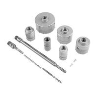 Trépan Béton, 10pcs Scie Trépan Béton en Carbure de Tungstène Couronne Scie Trépan Carotteuse à Sec, Diamètre 35mm 40mm 50mm 65mm 80mm 110mm