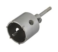 Trépan Béton SDS-Plus en Carbure de Tungstène - wolfcraft - Diamètre 68 mm - Profondeur de coupe 46 mm - 8914000