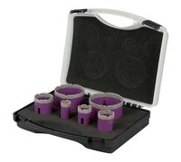 Coffret de 6 trépans SIDAMO Diamant à sec - M14 Ø22/30/35/42/68/76 mm - 11101450