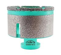 Trépan Diamant Fraise Diamantée 68MM - LEKOMESH pour le Forage Élargissement Façonner Bordure Le trou,Carrelage Céramique Marbre Granit,M14 Filetage pour Meuleuse D'angle
