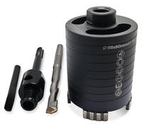 Trépan diamanté de 68 mm, avec foret de centrage et adaptateur SDS-plus