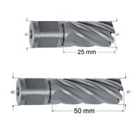 Trépan, Manche Weldon, Longueur Utile 25, 50mm, Silver-Line, d1=12-60mm, Hss-Xe