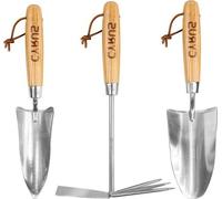 Trépan triple - Sécateur de jardin - Faucille - Sécateur de repiquage - Rabot à main - Manche en bois - Tondeuse à gazon - Jardins