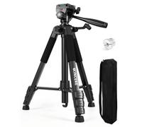Trépied Aluminium Professionnel 150 cm, pour Niveau Laser - Pieds Hexagonaux Épais (0.8mm), Tête Panoramique 360°, Filetages 1/4" & 5/8" | Compatible Niveaux Laser, Lasers Rotatifs