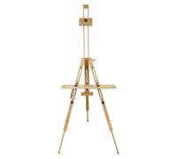 Trépied d'atelier pliable en bois de buche, dimensions : 97 x 72 x 130-191 cm