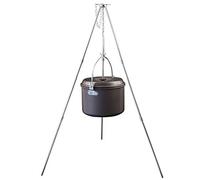 Trépied de feu de camp pour la cuisine, trépied de cuisson réglable et pliable, support de grilles de Barbecue en métal, cintre pour Camping pique-nique BBQ