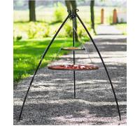 Trépied DOUA avec double grille en acier inoxydable--40x80 cm-