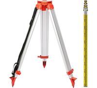 Trépied en aluminium et mètre d'aplanissement de 5 m pour niveau laser / niveau à bulle Trépied de 1,65 m