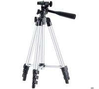 Trépied laser 3110 - Aluminium léger 320g, rotule 3D, compatible Dewalt/Makita - Pour chantier et photo - Argent