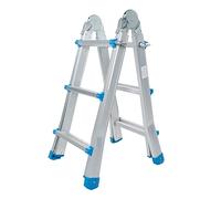 TREPPE Escalier articulé Pliable télescopique Multifonction Aluminium 4 x 3 marches 2,86 m